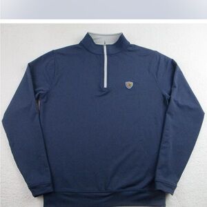 Peter Millar Navy Quarter-Zip Sweatshirt